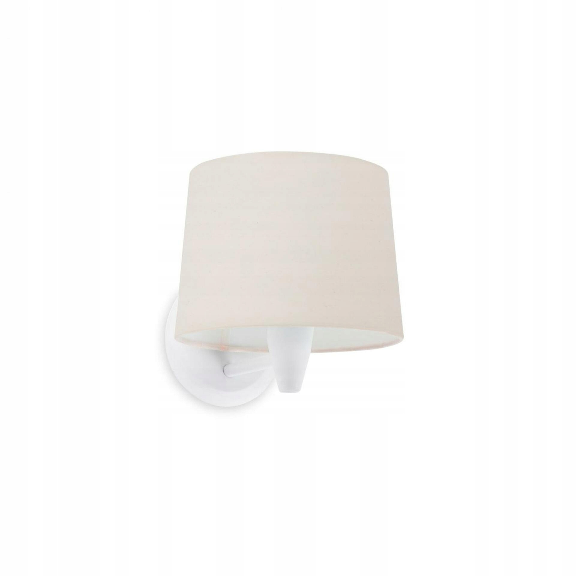 Faro Conga nástenná lampa bielo-béžová E27, moderné textilné tienidlo
