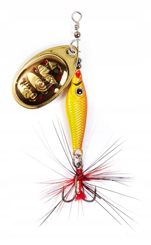 Lucky John obrotówka Trian Blade Round 6 g nr 2 kolor 001 z chwostem