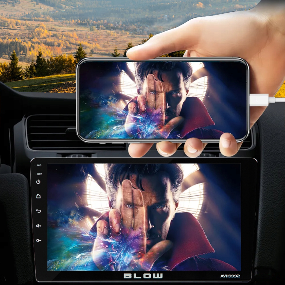 RADIO SAMOCHODOWE BLUETOOTH 2 DIN 9 CALI DOTYKOWE ANDROID 12 Marka Blow