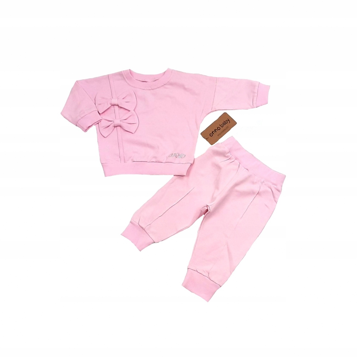 ELEGANCKI KOMPLET DZIEWCZĘCY 68 BLUZA SPODNIE 3 M+