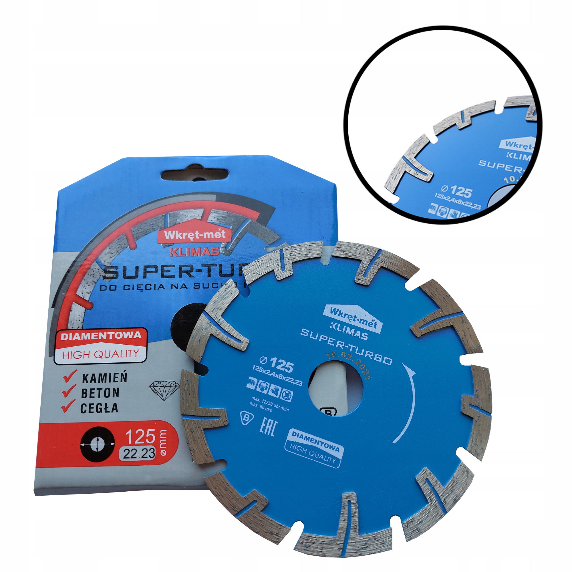 

Tarcza Diamentowa 125x22,2mm Super-turbo Wkręt Met