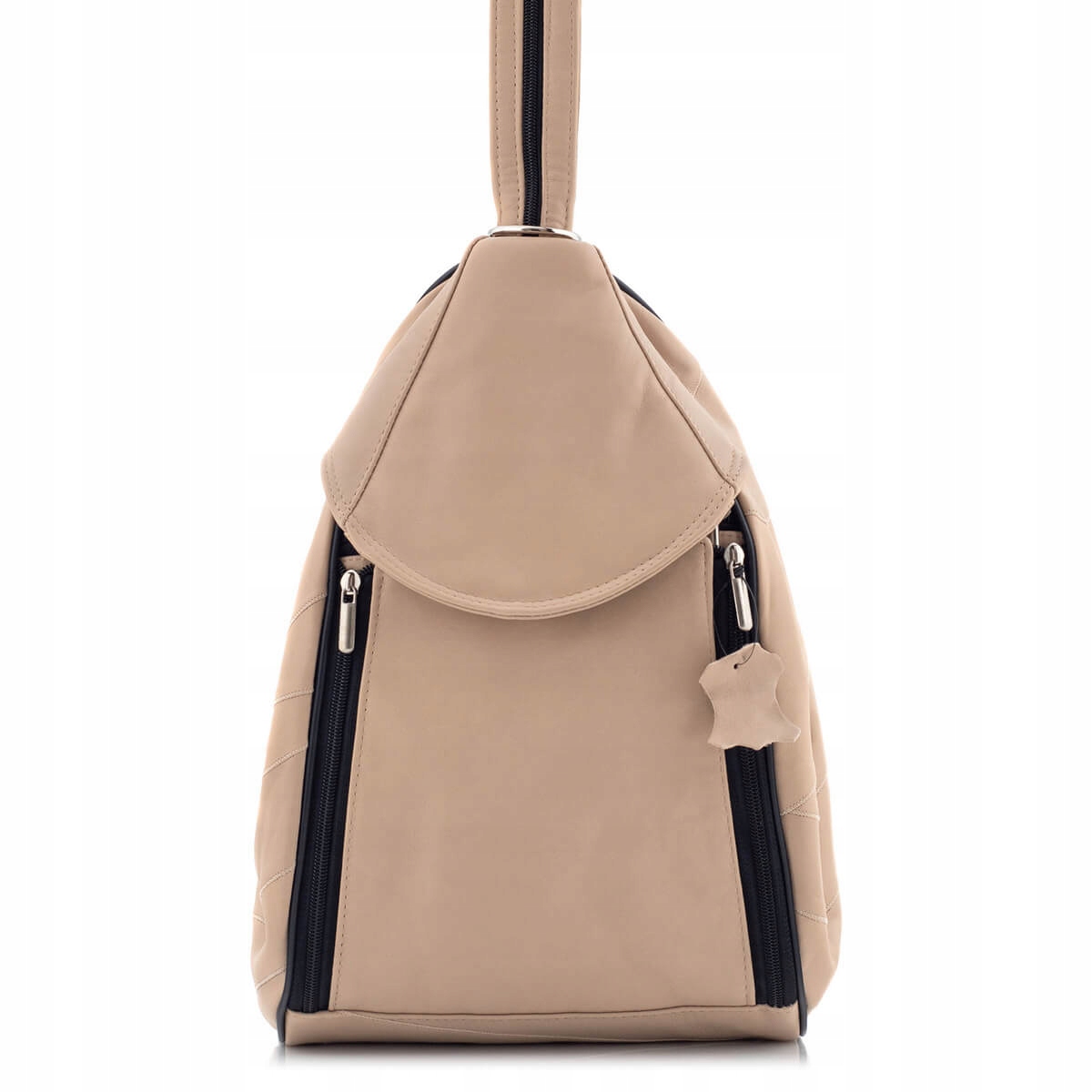 

Beżowy Plecak do Pracy Damski Skórzany Belveder