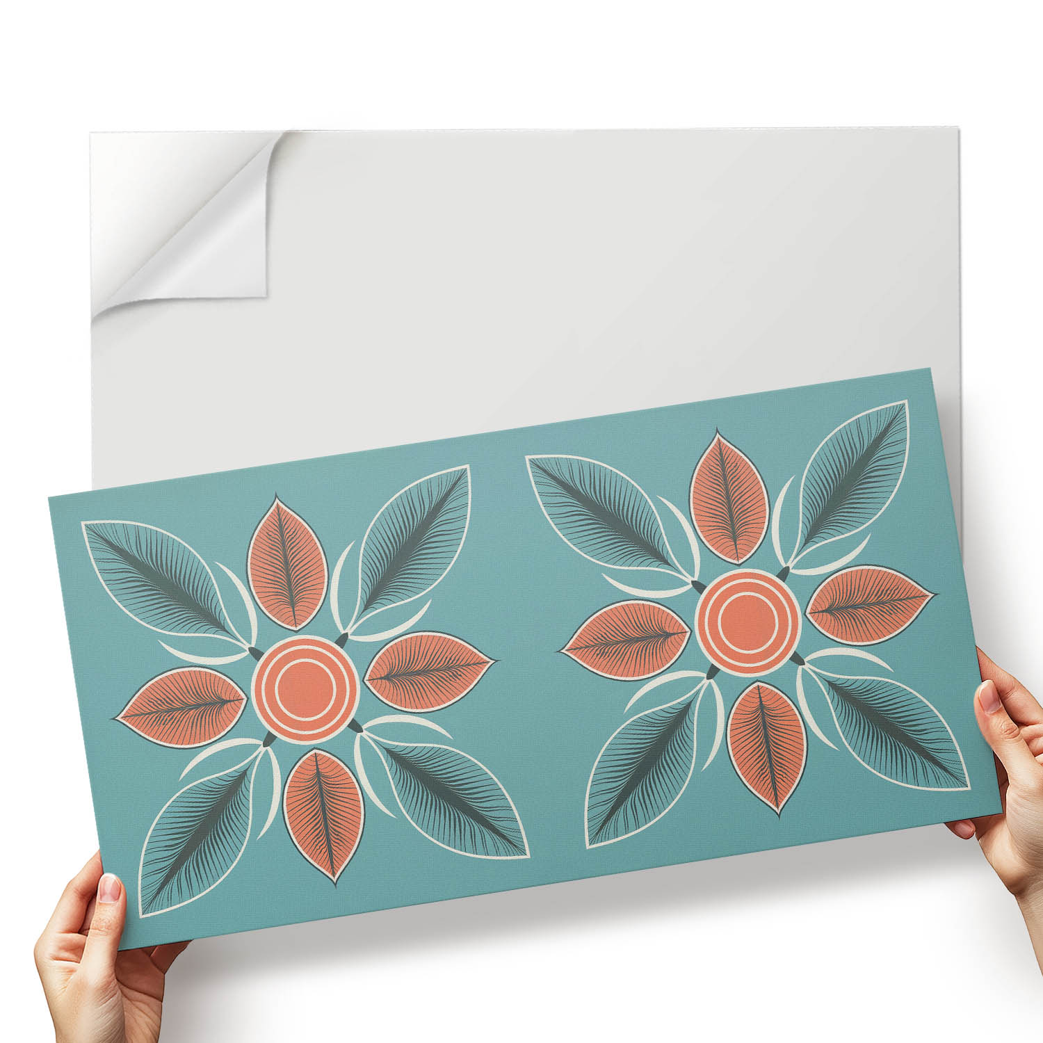 Balíček vinylových dlaždic Rostlinný vzor s květinami a listy 6x60x30 cm