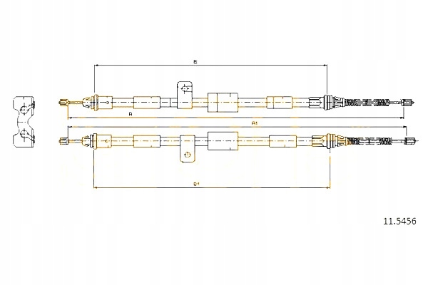 Cofle трос тормоза ручного FORD