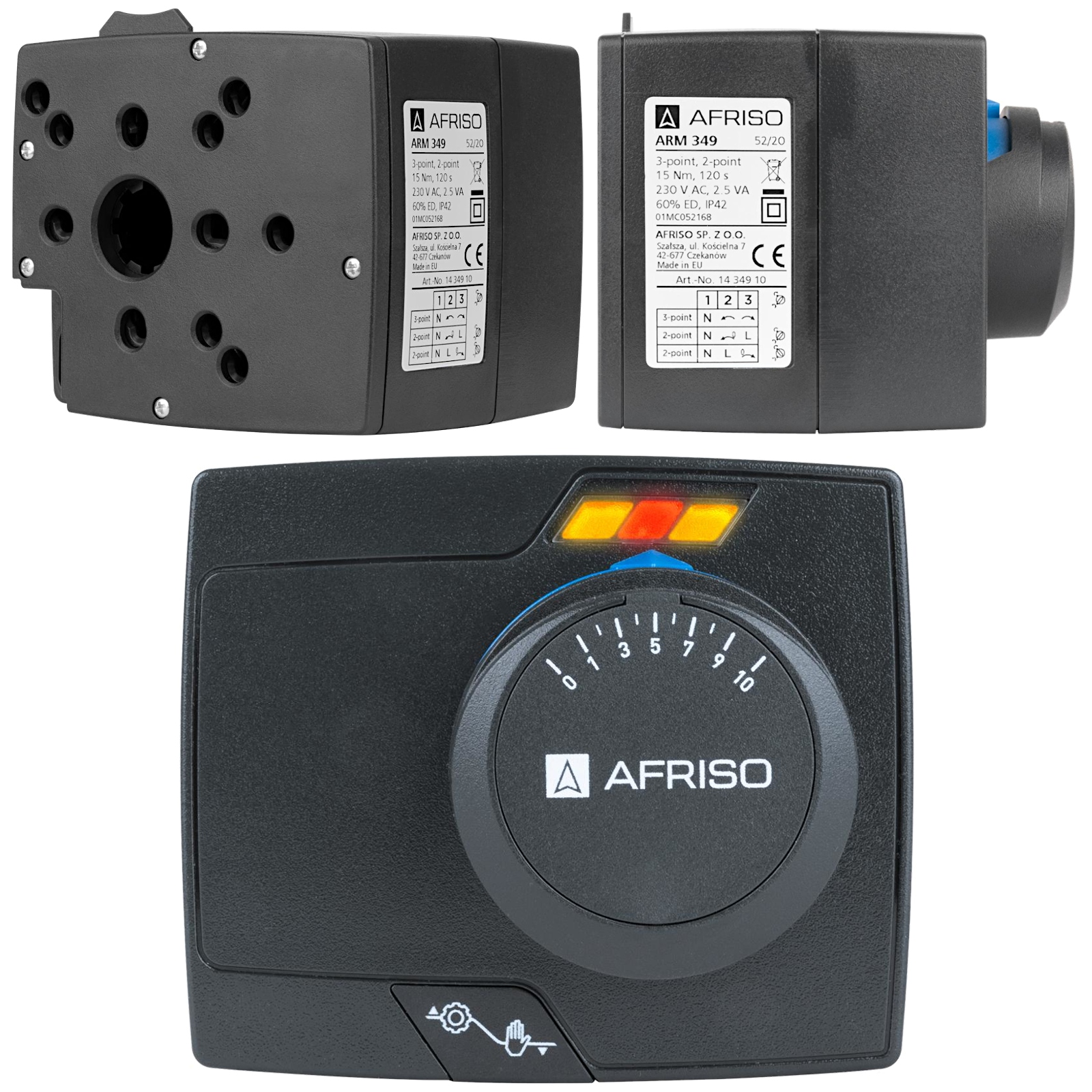 Elektrický Pohon Afriso Arm 349 2 I 3 Bodový 120s 230V Pro Click