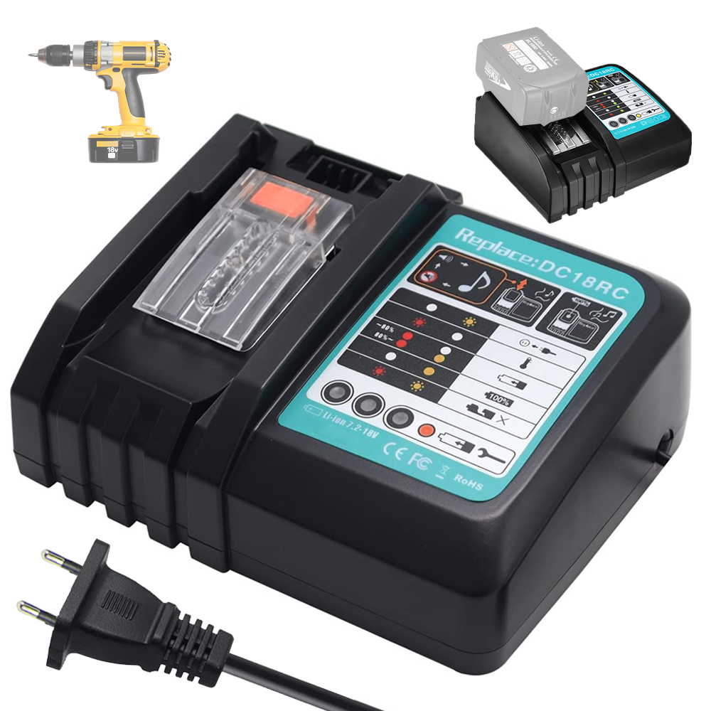 Akumulátorová Nabíječka Pro Makita Li-ion DC18RC 3A S Ochranným Systémem