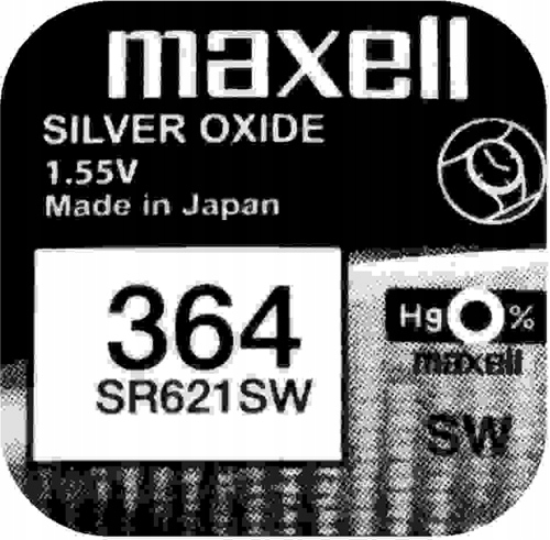 

5x Bateria Srebrowa Maxell SR621SW Sr 621 364 363