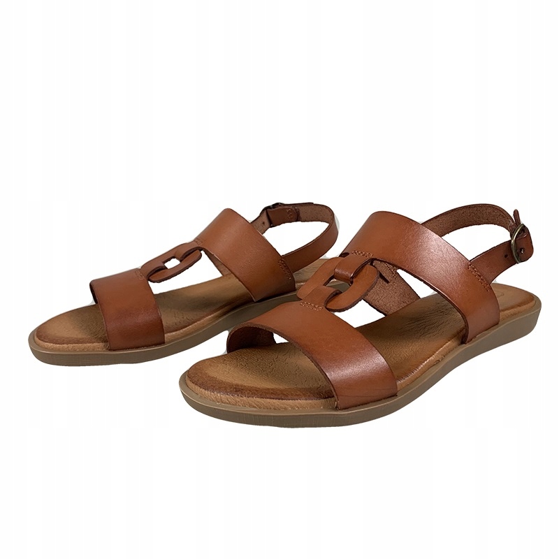 Sandały HEE 24364 brąz skóra R.39 Materiał zewnętrzny skóra naturalna