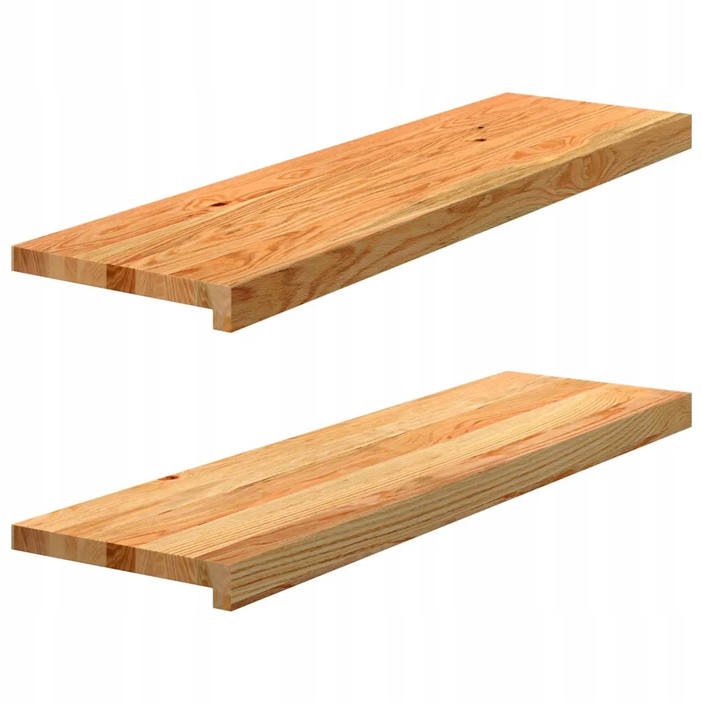 vidaXL Okenní parapety 2ks světle hnědé 90x25x2cm masivní dub