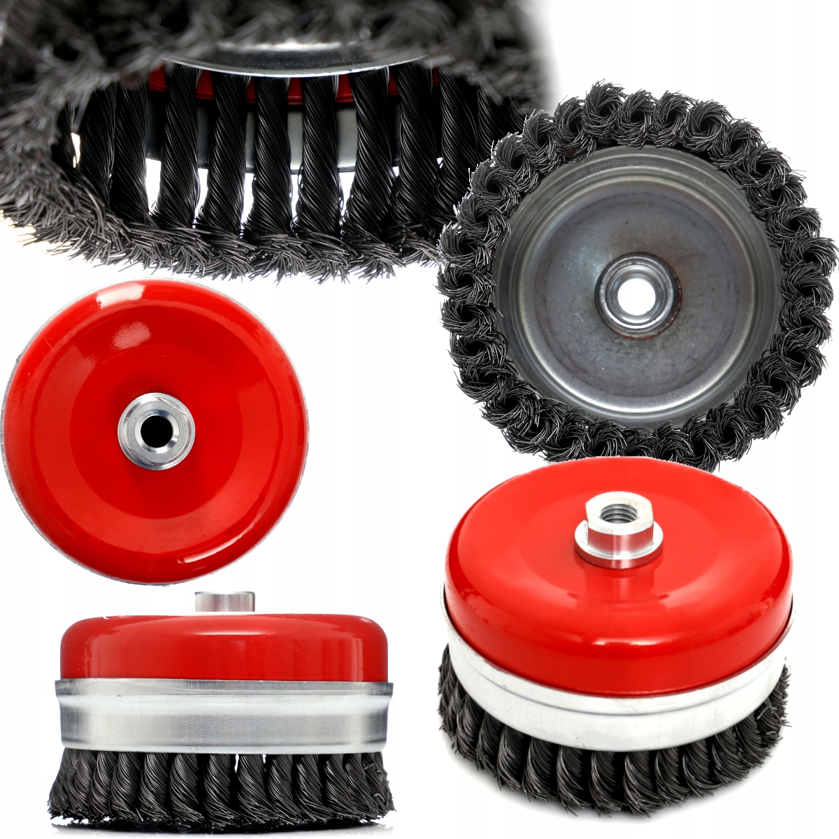 SZCZOTKA CZOŁOWA PLECIONA+OPASKA 4" 100mm M14