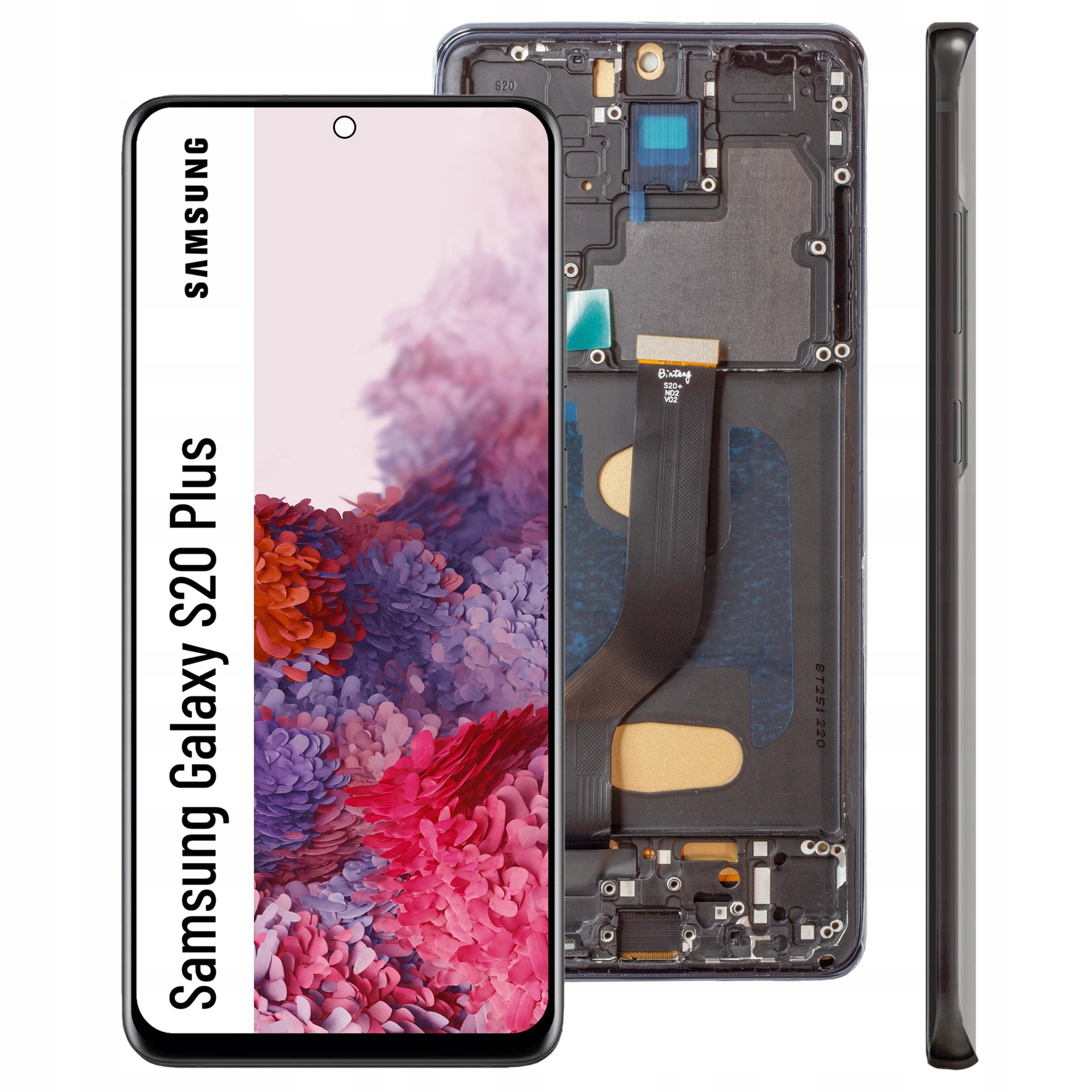 Displej s rámečkem pro Galaxy S20+ Incell Display LCD panel Cosmic Black