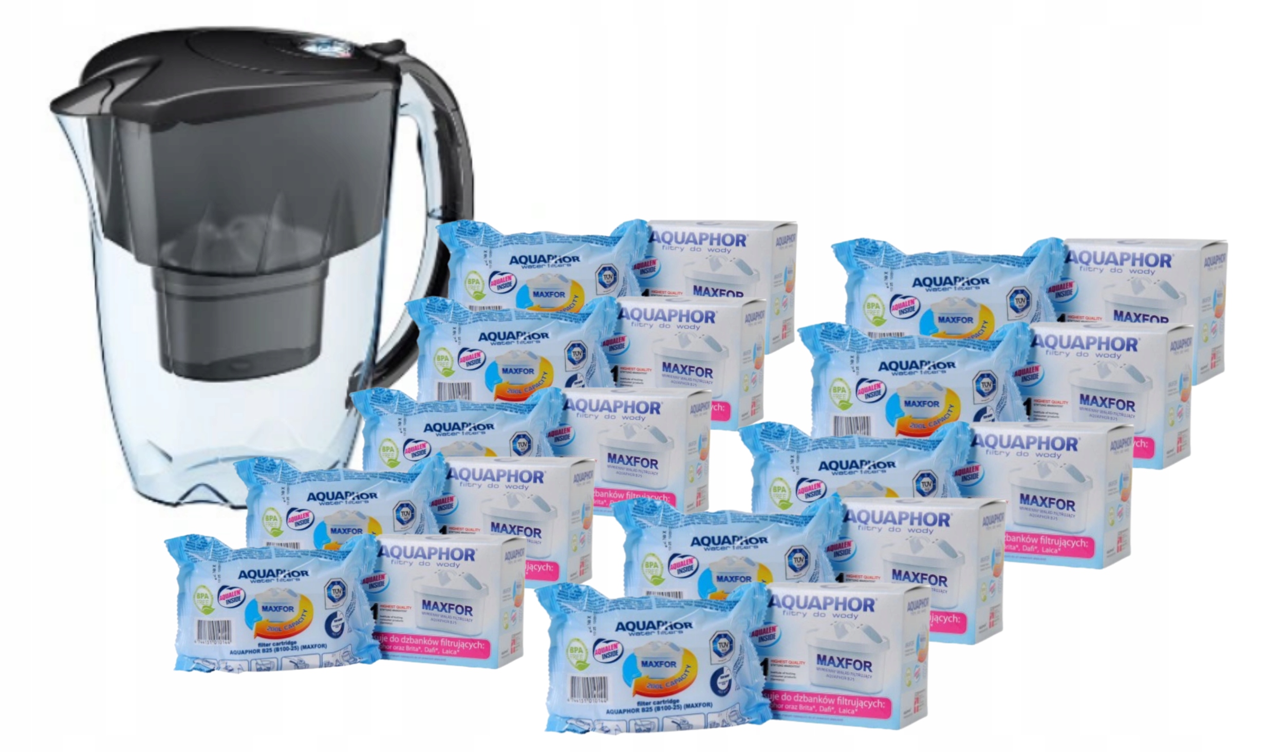 

10xWKŁAD Aquaphor Maxfor typ Maxtra+dzbanek