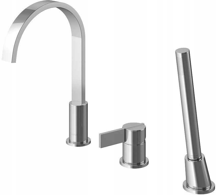 Bateria wannowa 3-otworowa obrotowa natryskowa