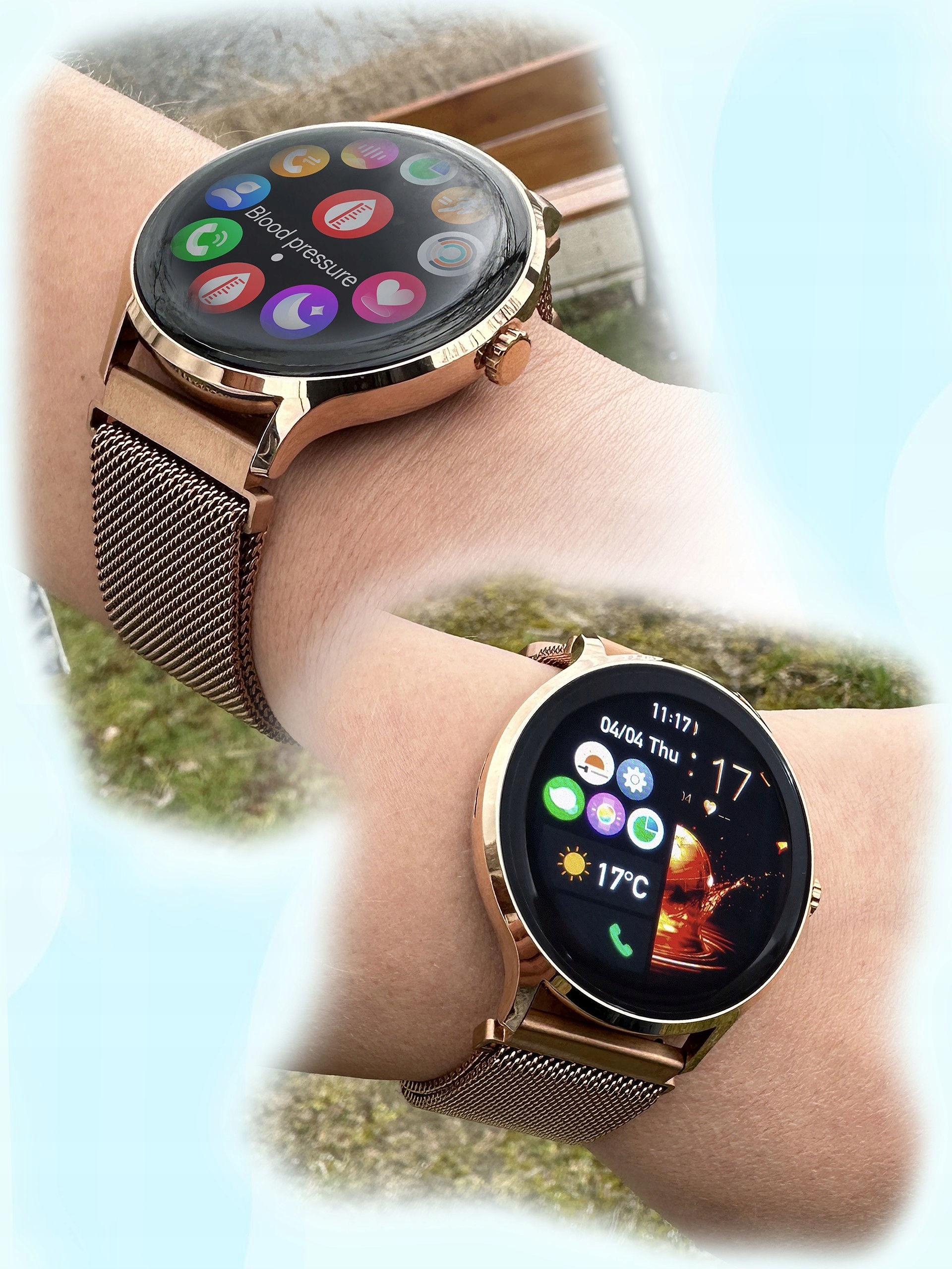 SMARTWATCH DAMSKI Z FUNKCJA ROZMOWY SPORT PULS POMIARY MENU PL SMART WATCH Marka Inna marka