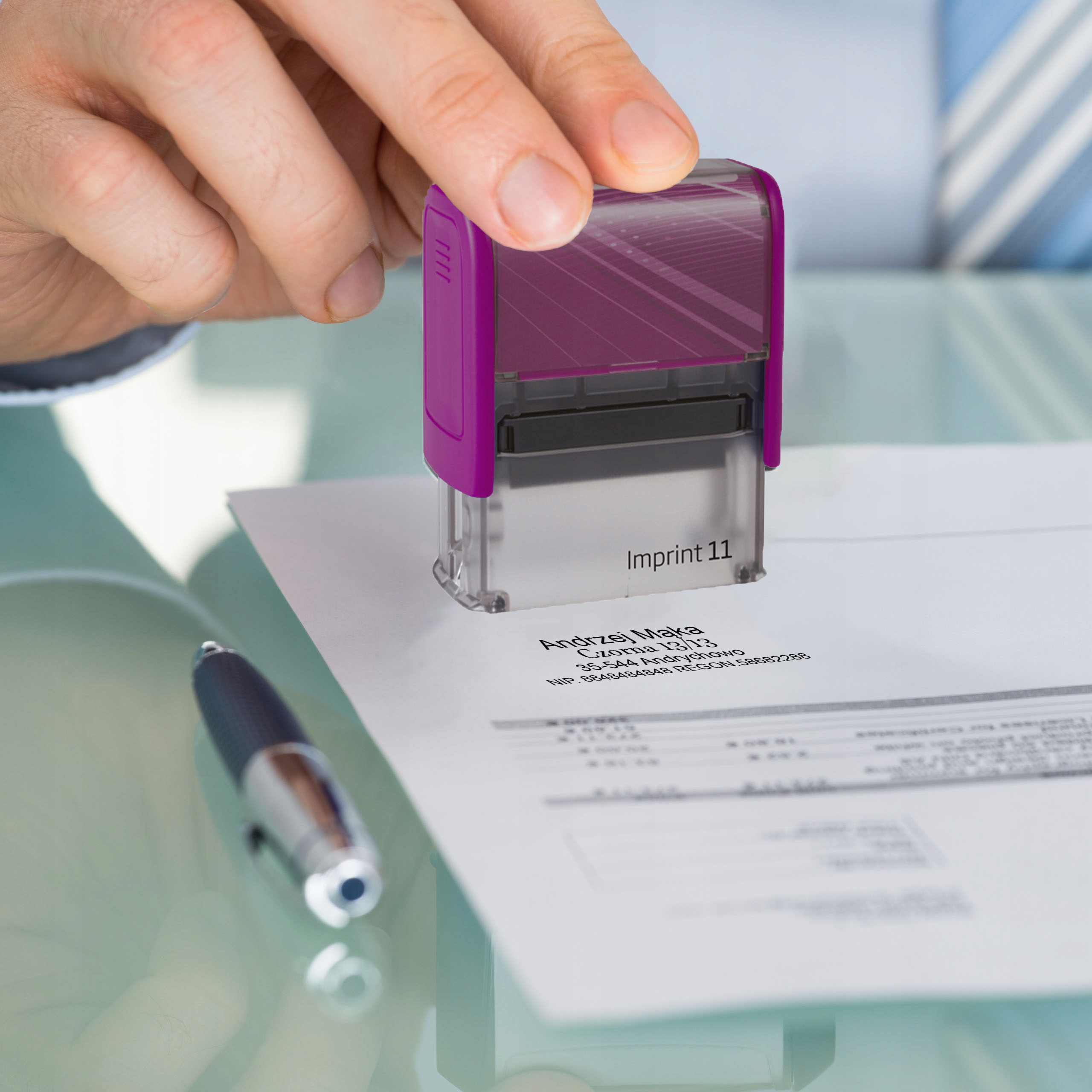 PIECZĄTKA TRODAT 8911 DO 4 LINII FIRMOWA IMIENNA BIUROWA PROJEKT + GUMKA Rodzaj Automatyczna (samotuszująca)