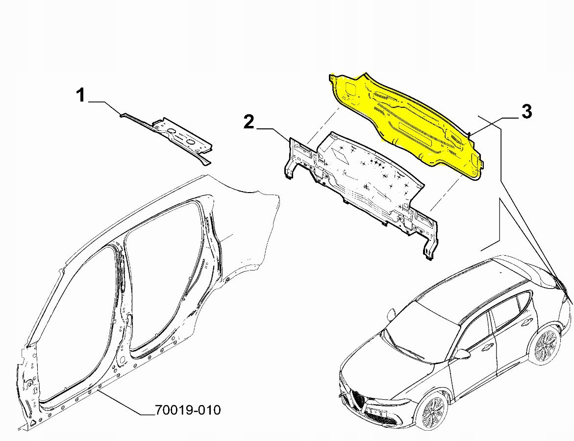 Próg bagażnika pas tylny Alfa Romeo Tonale NOWY
