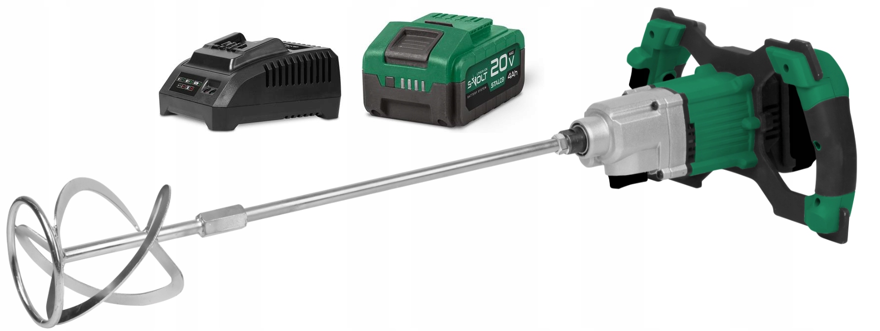 Míchačka HMS20-120BLCS Set Akumulátor 4AH 20V S-volt Stalco S-97355