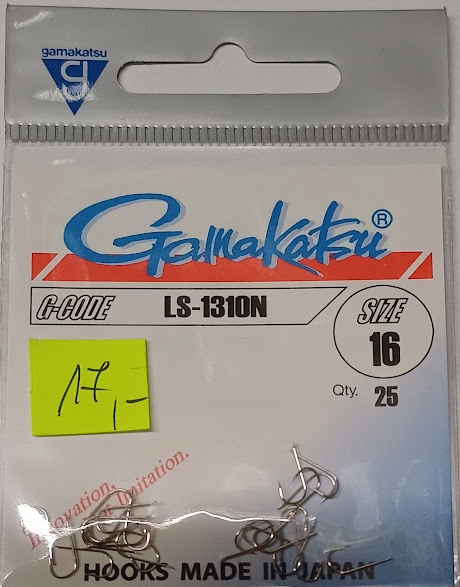 Haczyki Gamakatsu LS-1310N Nikiel #16 op. 25szt. 146537-1600