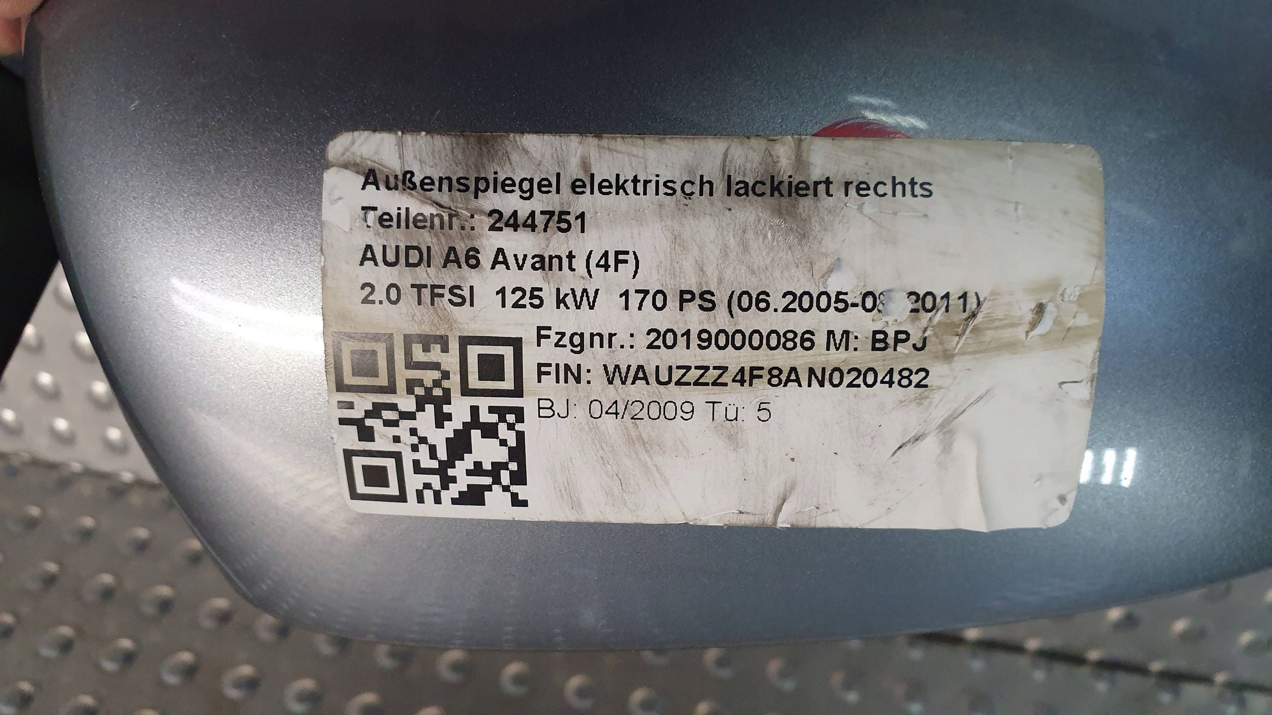 Spiegel rechts AUDI A6 C6 4F LIFT 05