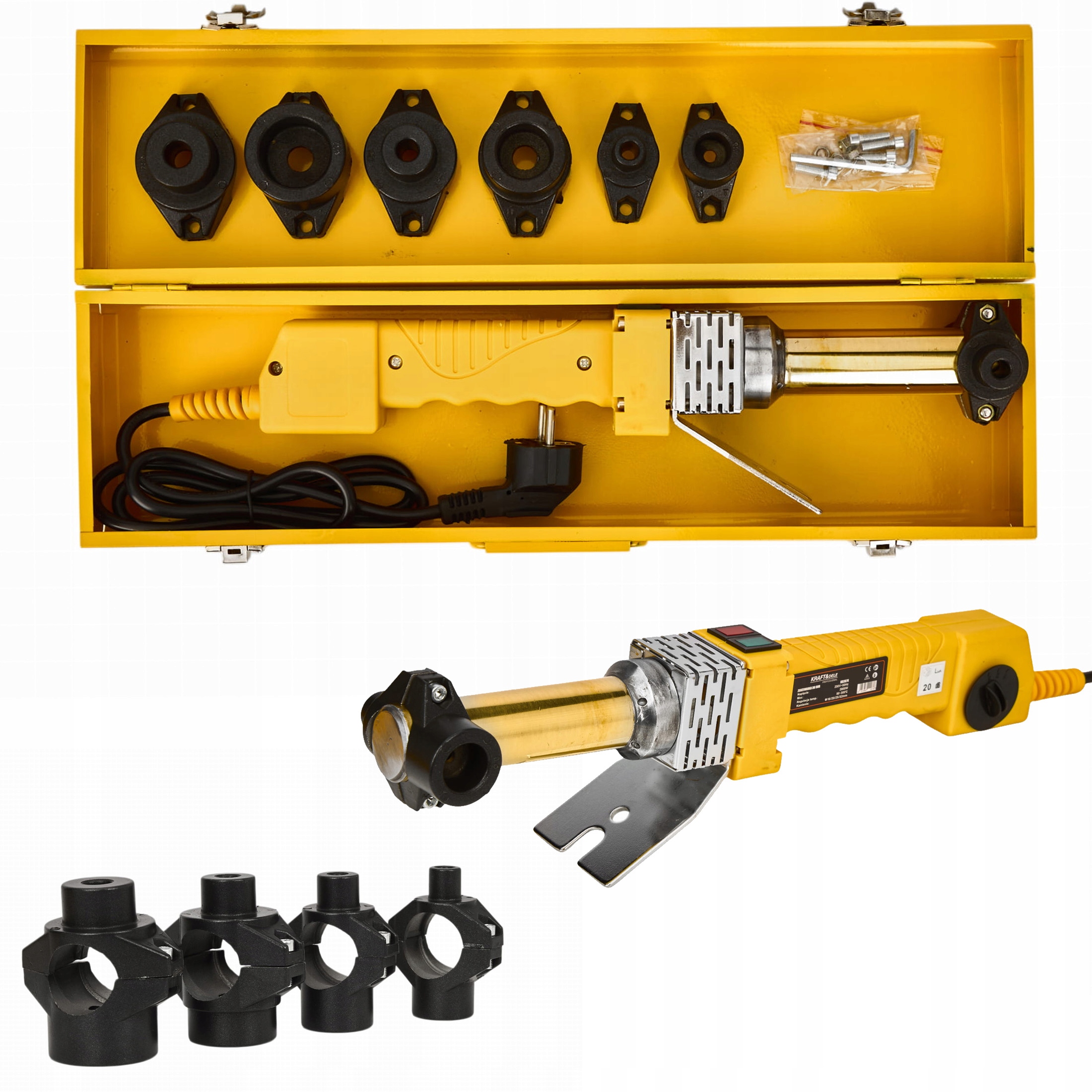 Zgrzewarka Trzpieniowa Do Rur Pcv Polifuzyjna 2800W/230V Walizka Matryce