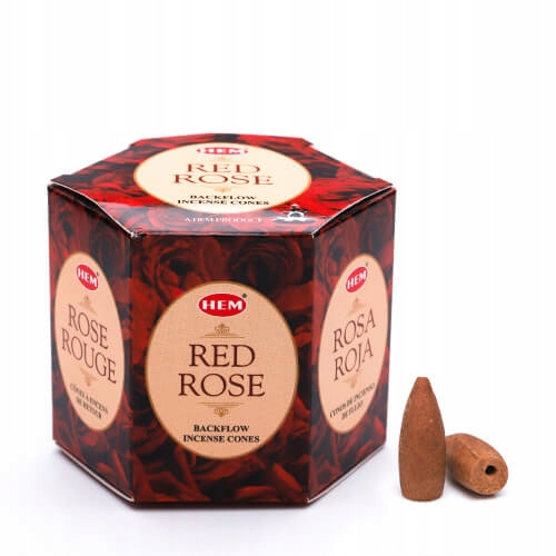 

Kadzidełka Stożkowe Backflow Red Rose Hem 40 szt