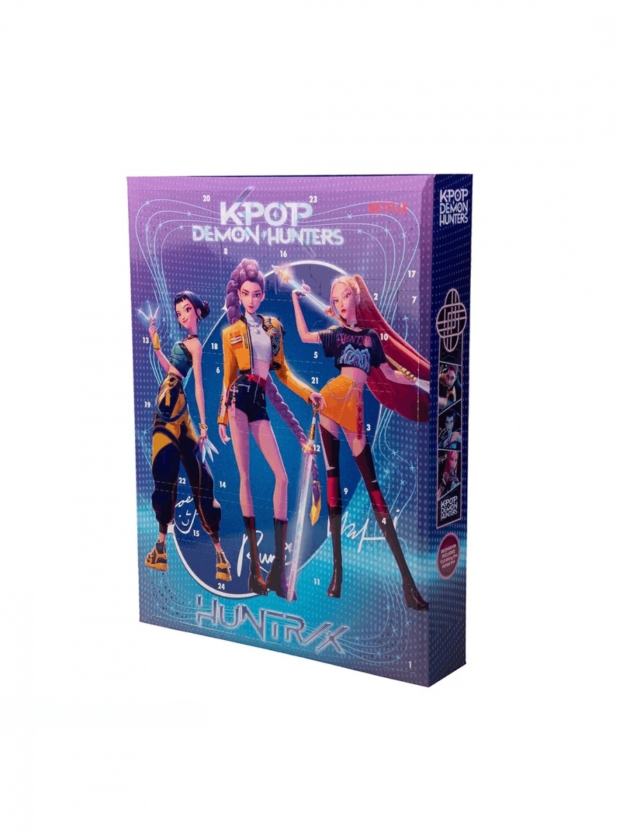 Адвент-календарь Cinereplicas KPop Demon Hunters 2026, 24 сюрприза: магнит, наклейки, блокнот, пазлы