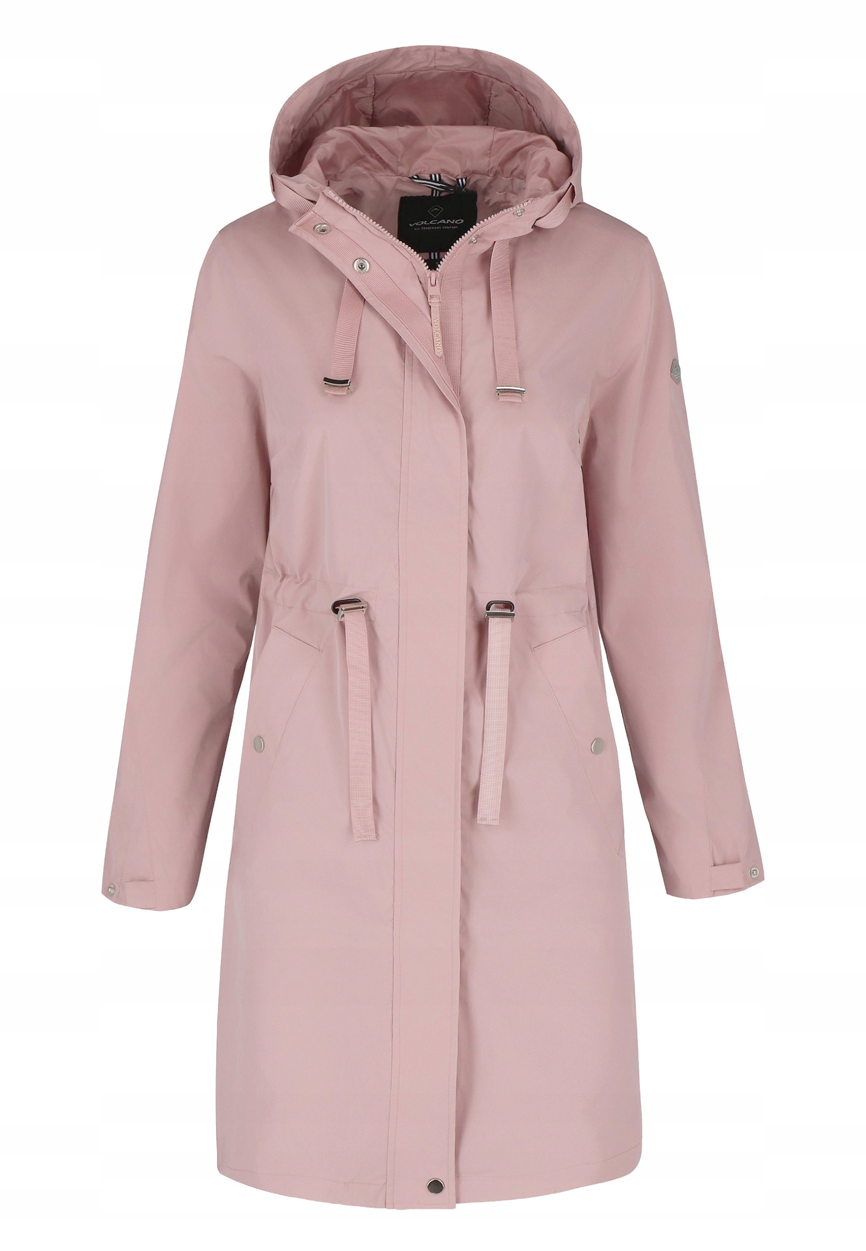 Dámský Voděodolný Kabát S Kapucí Růžový Volcano J-izra L