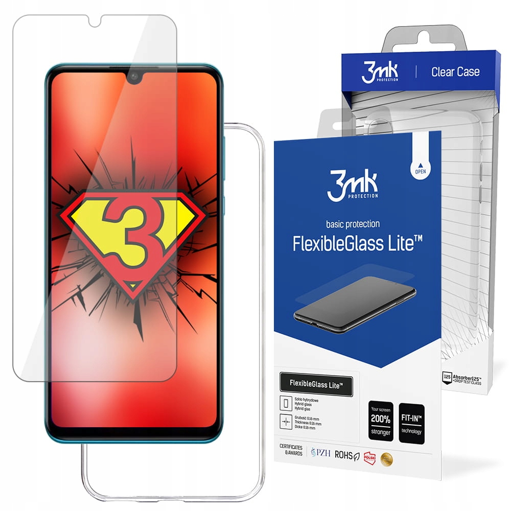 

Clear Case Etui + Szkło 3mk do Huawei P30 Lite