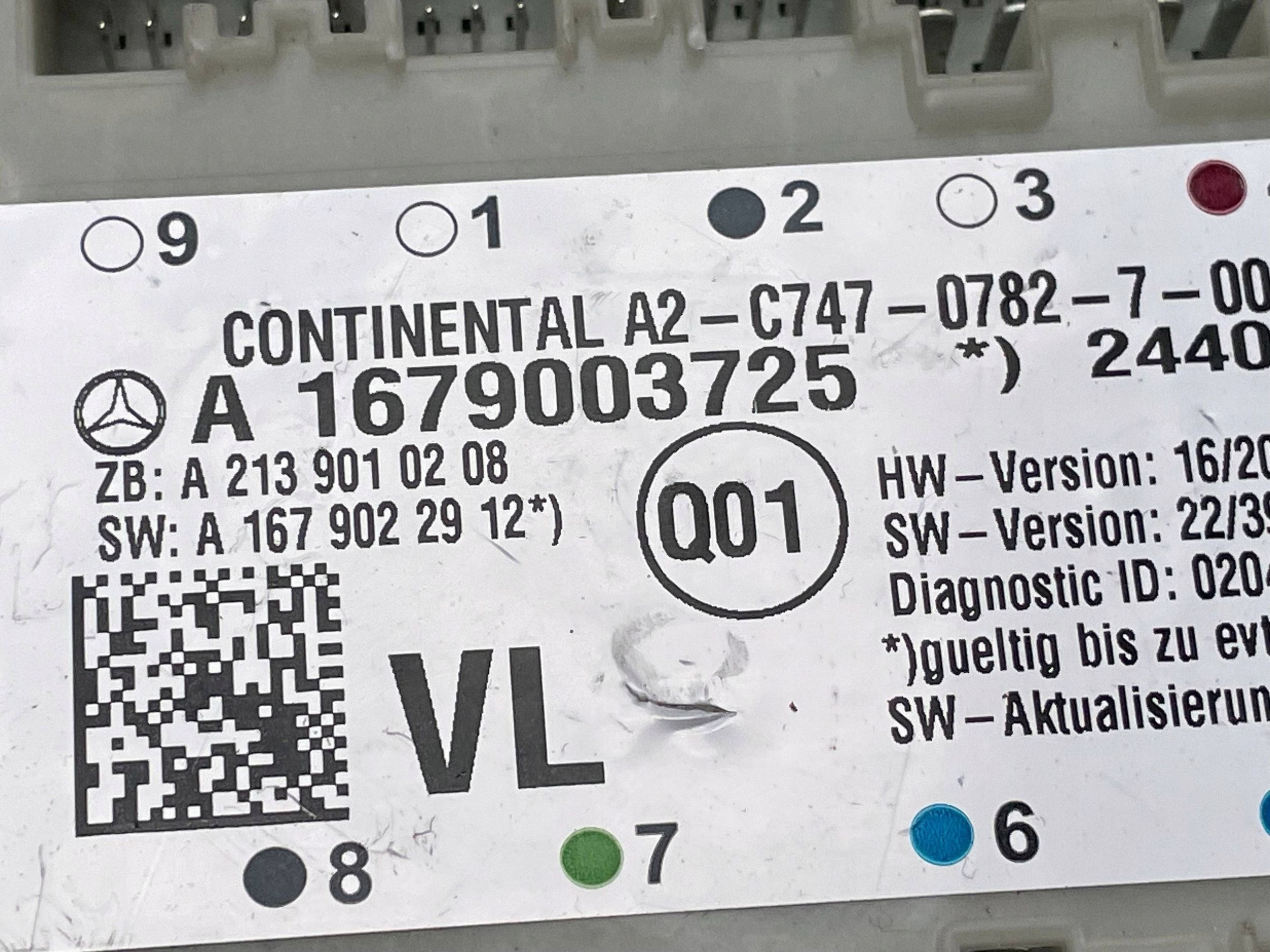 module door front left MERCEDES GLE A1679003725 control unit !J