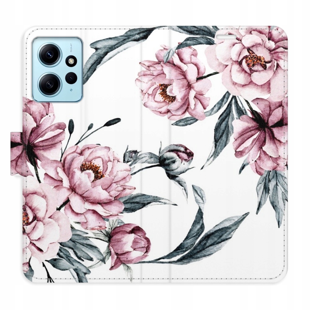 Etui z klapką iSaprio Pink Flowers do Xiaomi Redmi Note 12 5G