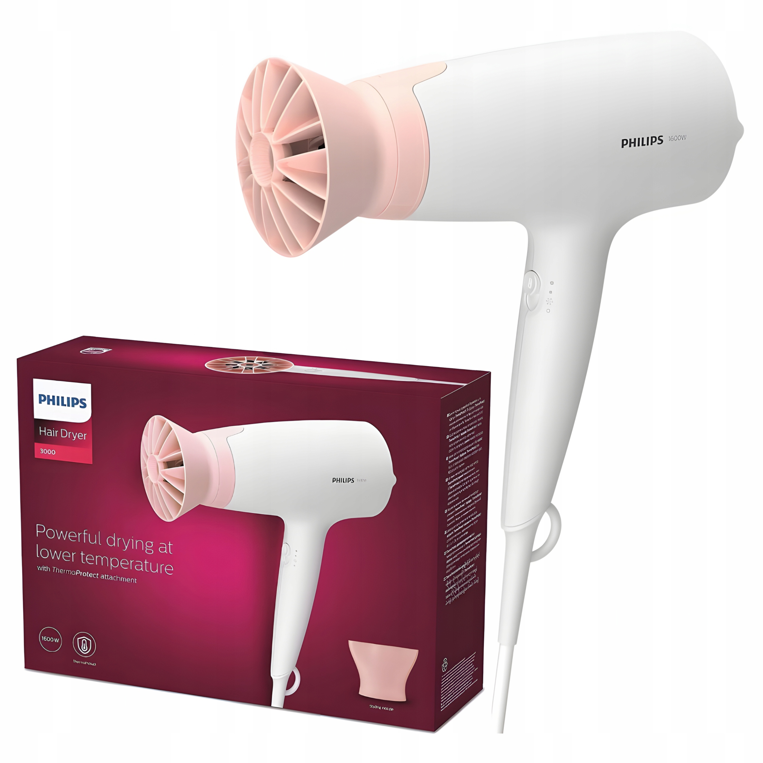 Suszarka do Włosów Philips BHD300/10 ThermoProtect Biała