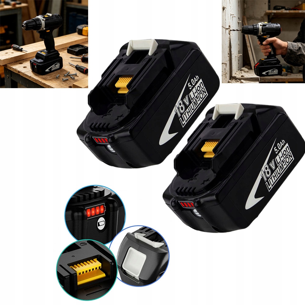 2KS 18V Baterie Pro Nářadí Makita BL1850 BL1860B BL1855 BL1840