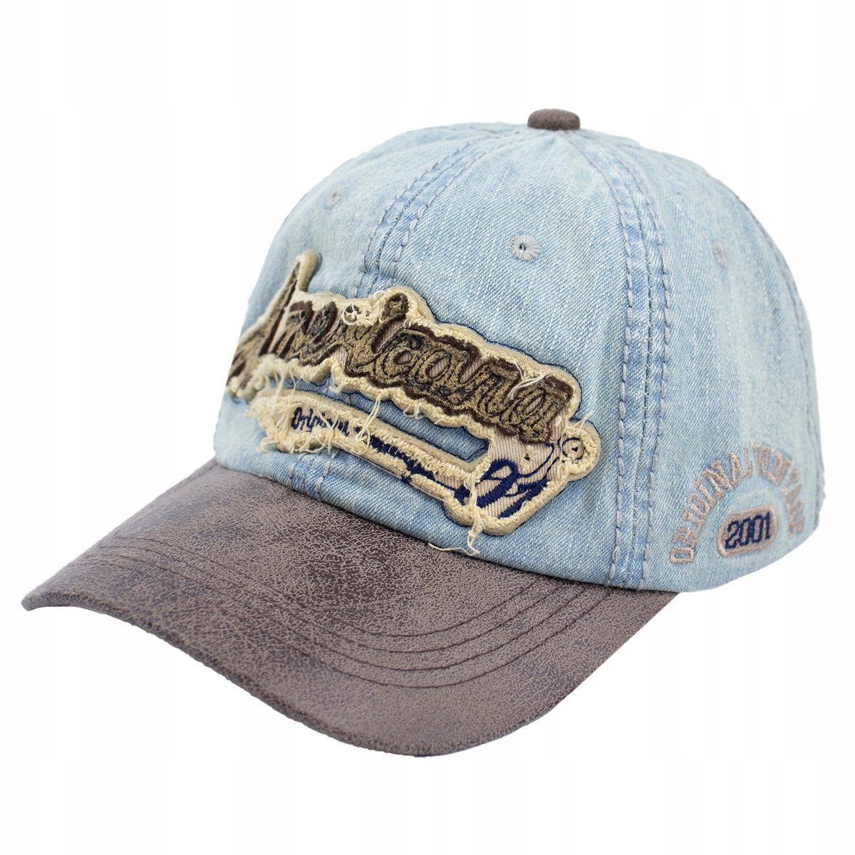

Czapka z daszkiem Bejsbolówka retro męska Jeansowa
