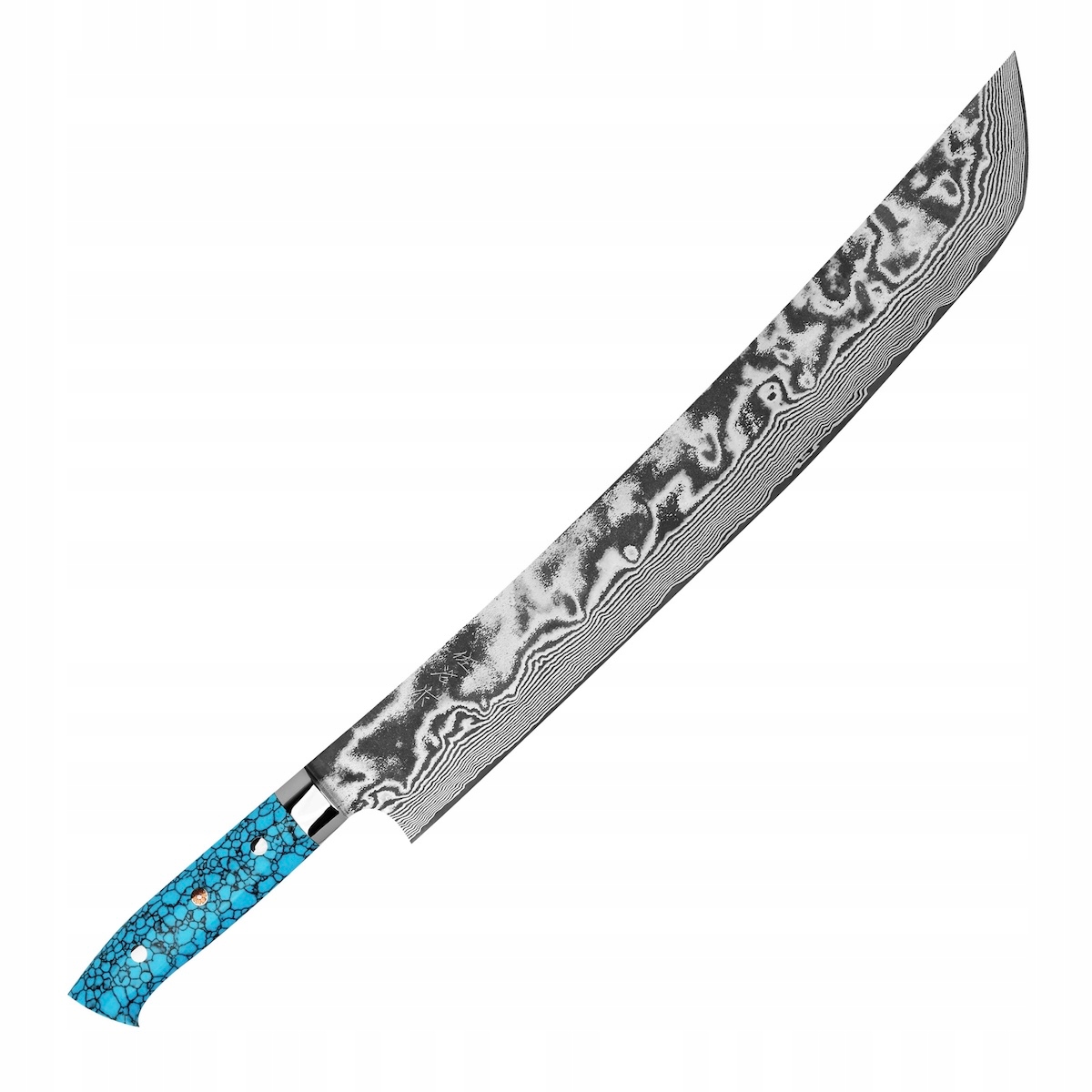 Takeshi Saji Btq R-2 Black Ručně kovaný japonský Nůž Sakimaru 62-63HRC 39 Cm