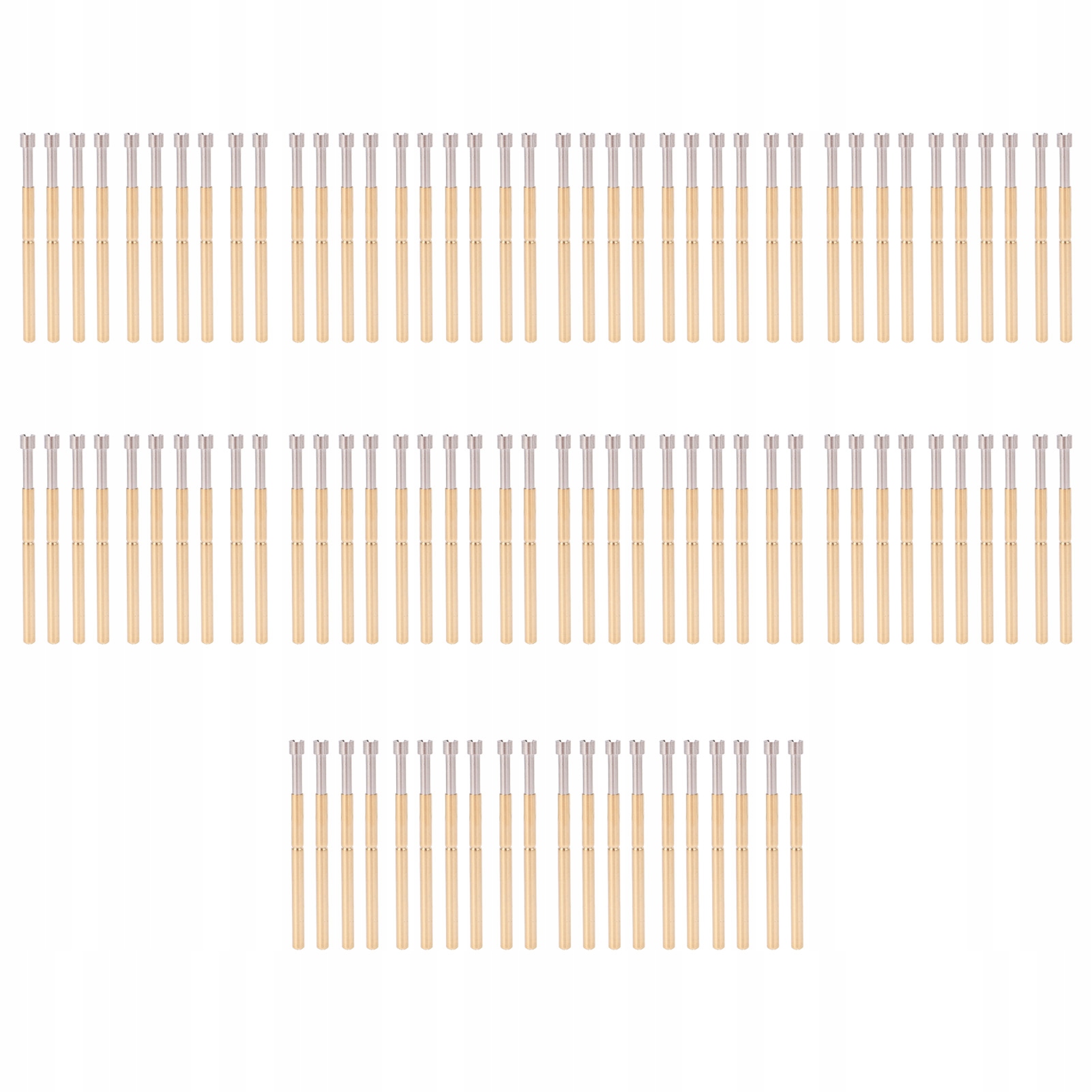 100pcs Test sprężyny Pogo Pin Concave Head Material mosiężny 2,02 6H