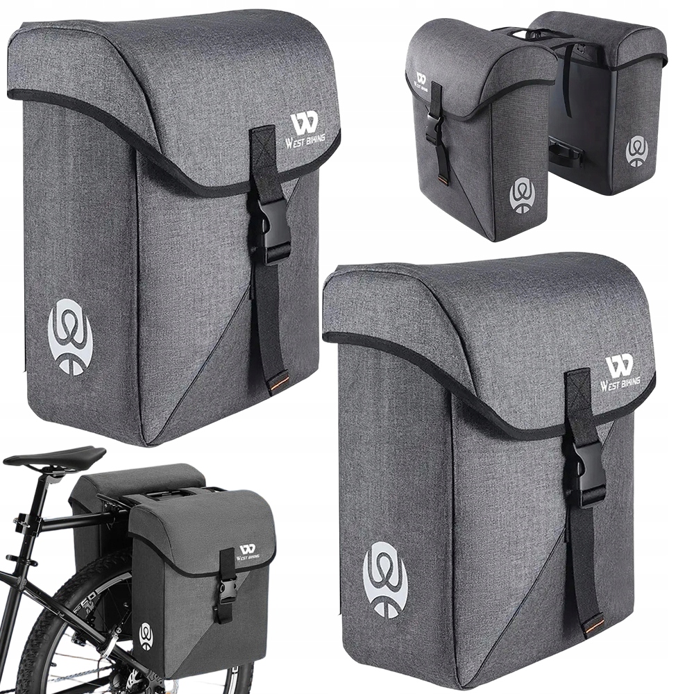 2 Cyklistické Tašky 35 L S Odrazkami A Kulatým Designem Pro Výpravy