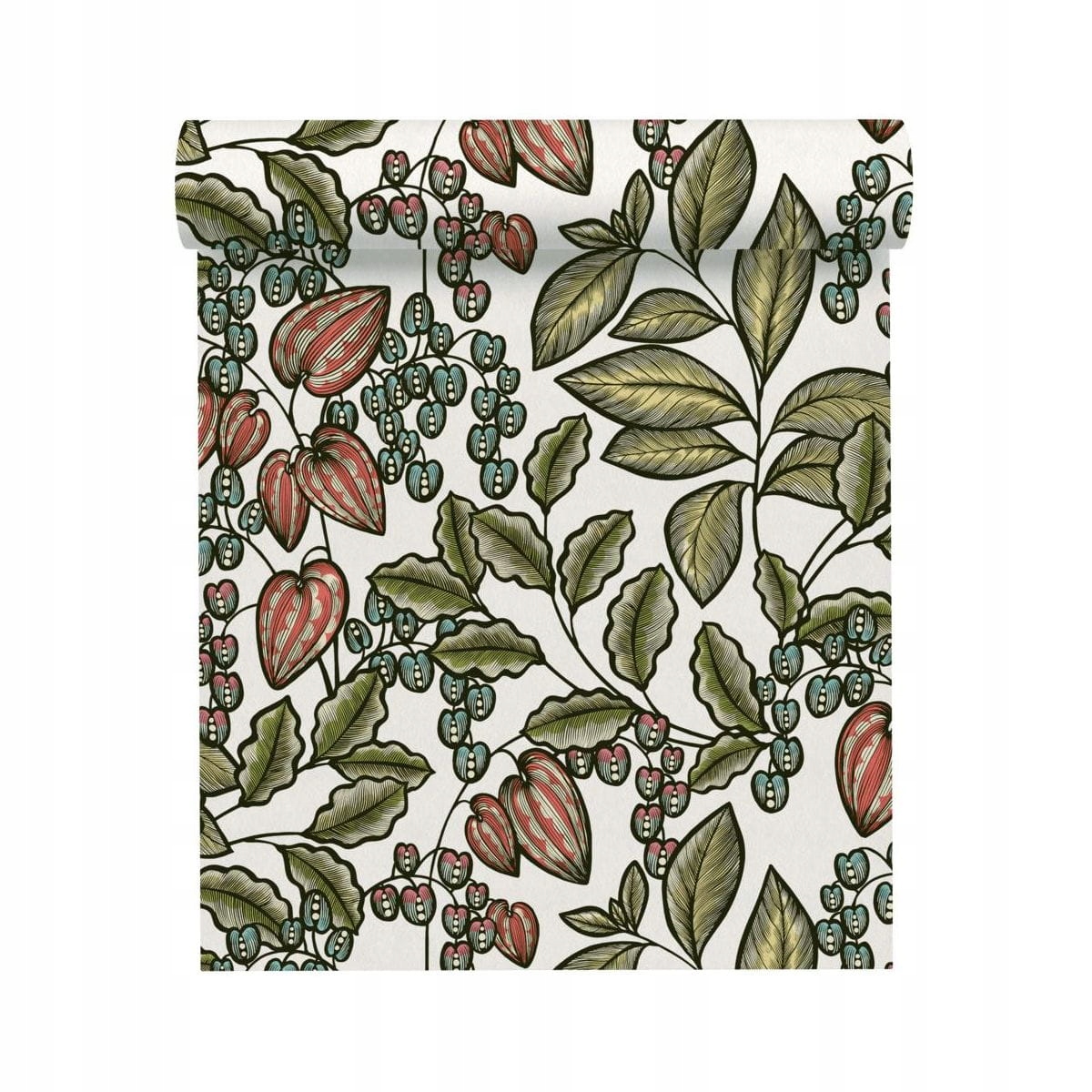 Tapeta As Creation Floral Impression 377545 bílo-zelená 53x1005 cm