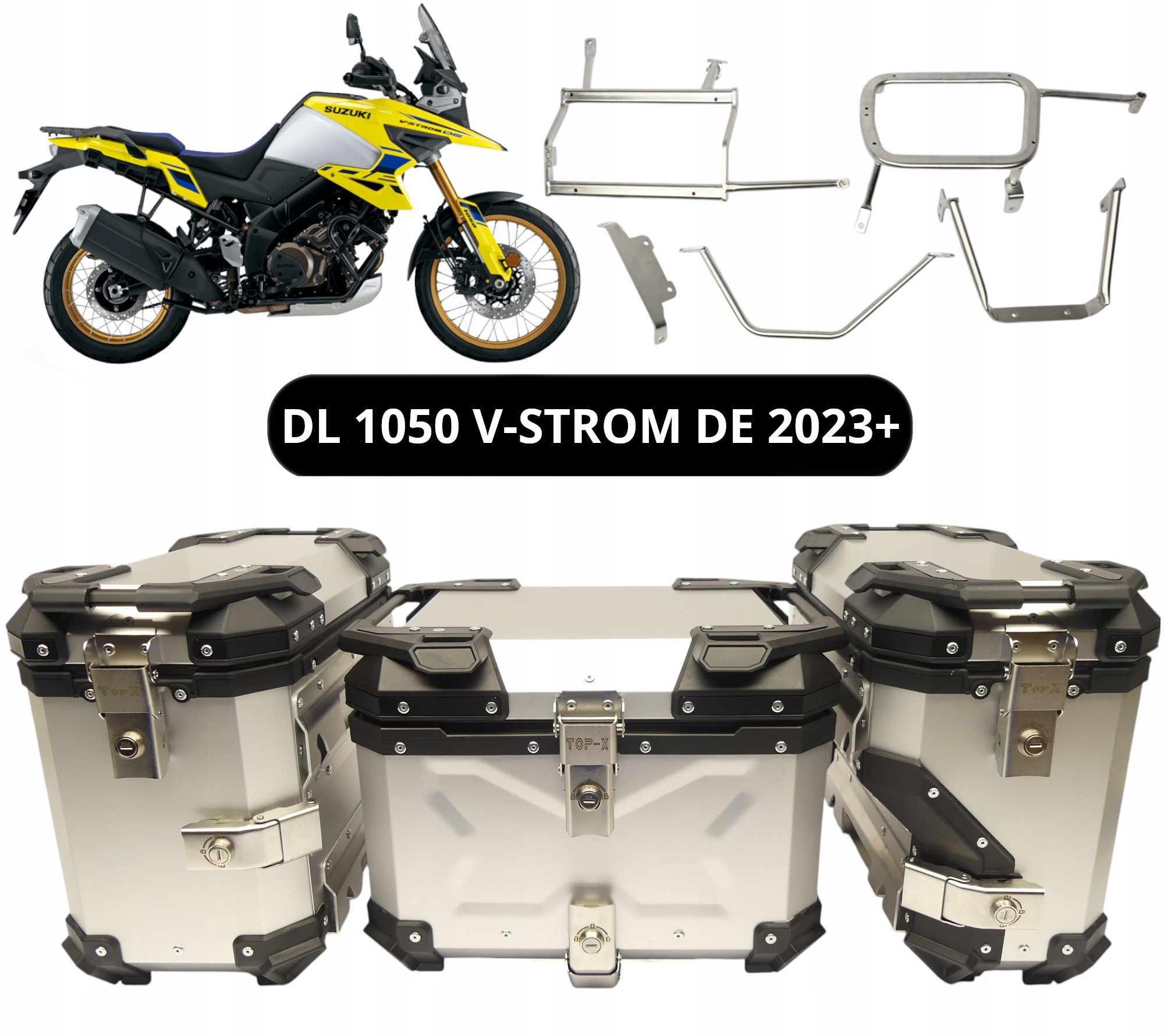 Eloxované Hliníkové Kufry Konstrukce DL 1050 DL1050 V-strom De 2023+ TopX