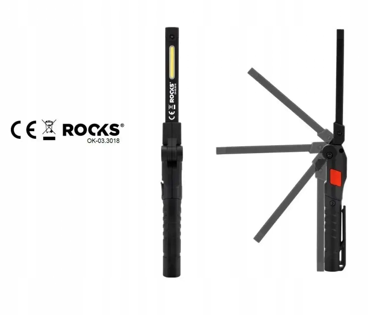 ROOKS Lampka Długopisowa, Składana Cob Super Slim 3 W 1, 100 Lm