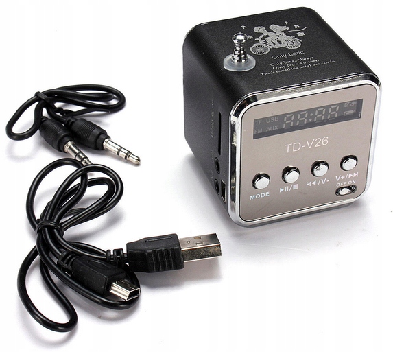 Przenośne radio FM akumulatorowe kuchenne LED z głośnikiem + bluetooth