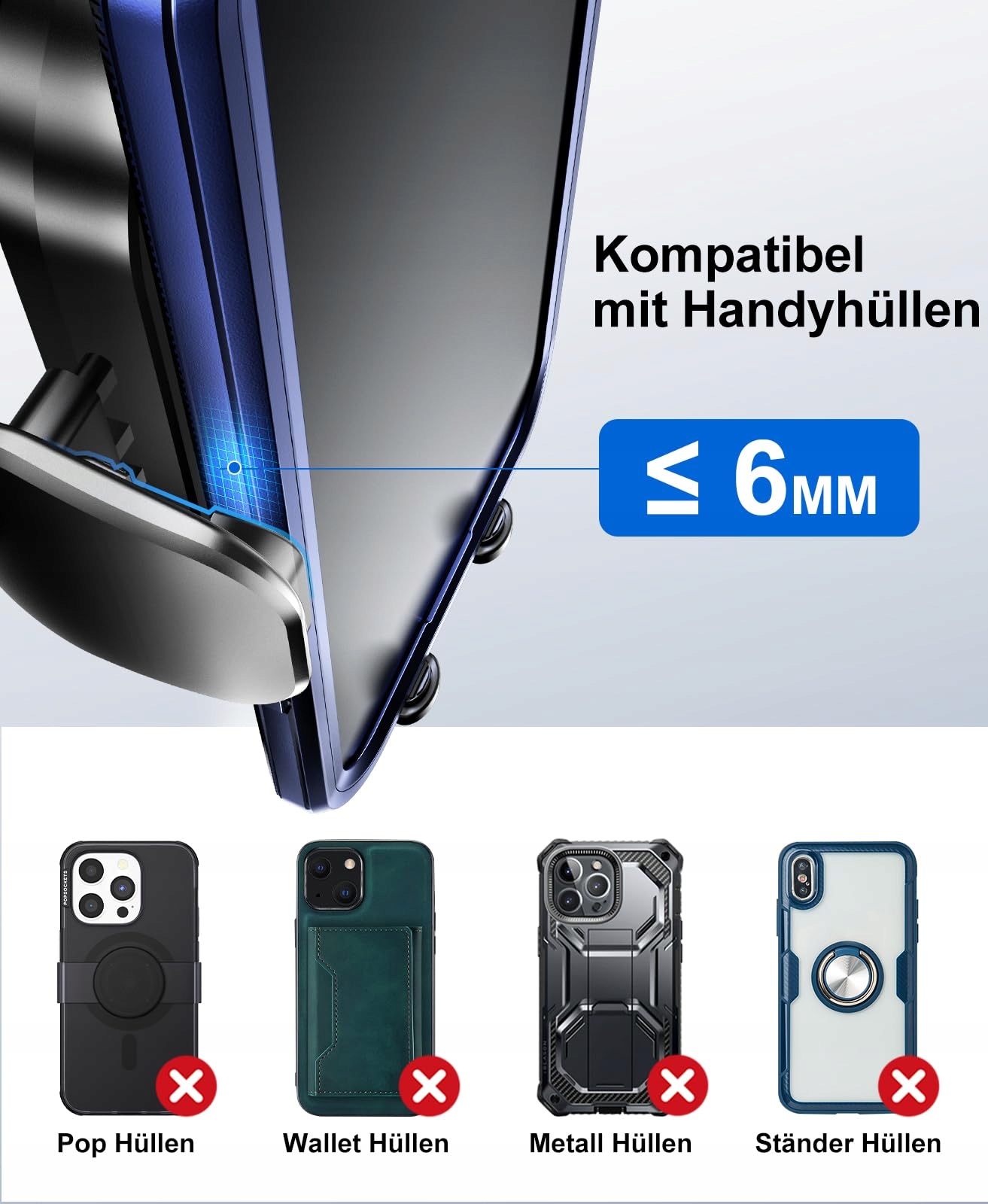 BEEASY Szybka Ładowarka Bezprzewodowa 15W Uchwyt Samochodowy Qi — miniatura 7