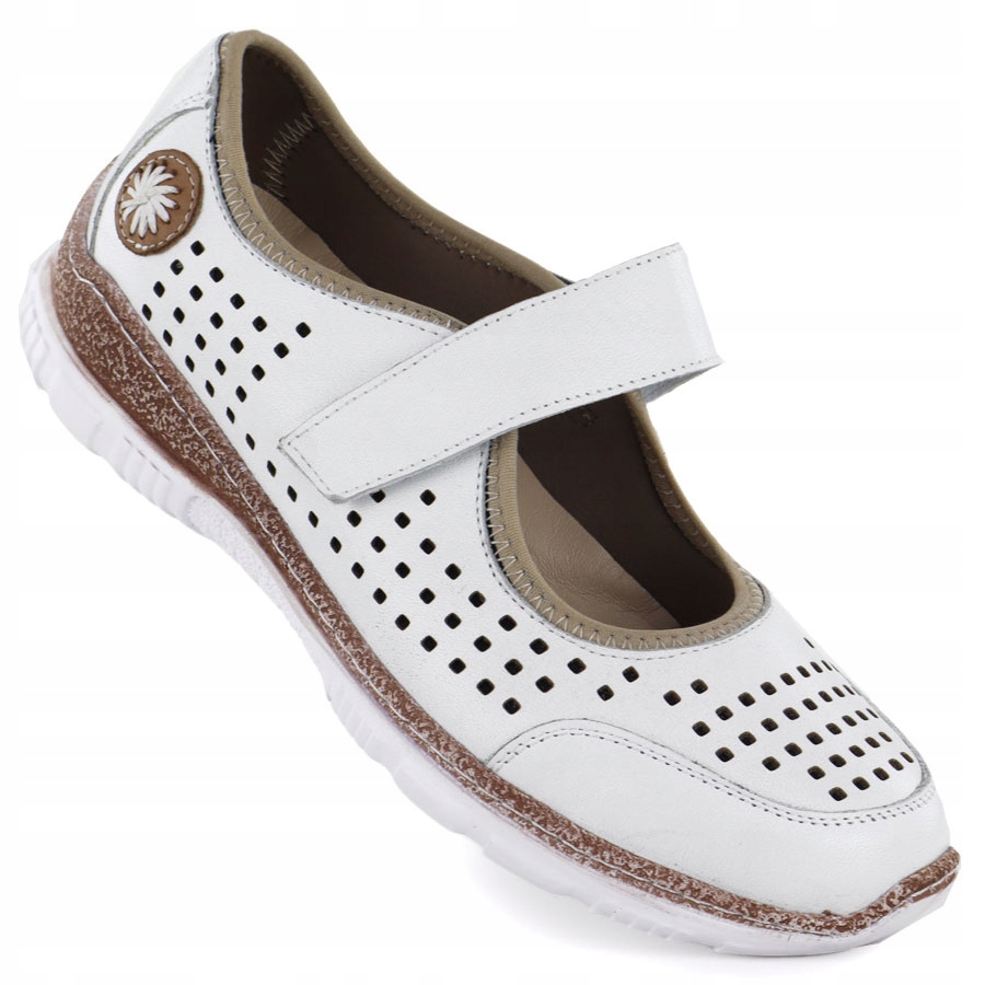 Kožené polobotky na suchý zip bílé T.Sokolski 2922/37 41