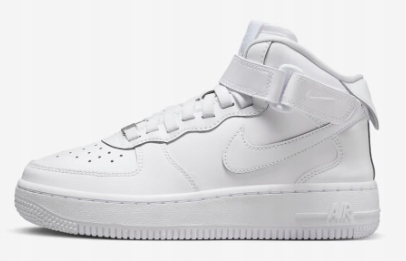 r.32 Buty Nike Air Force 1 MID Easyon młodzieżowe białe damskie wysokie