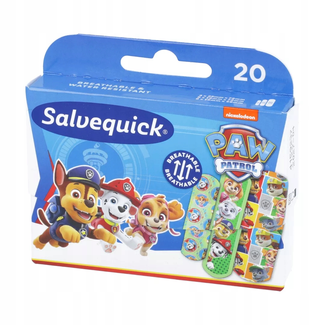 

Salvequick Kids Plastry Wodoodporne Paw Patrol 20S