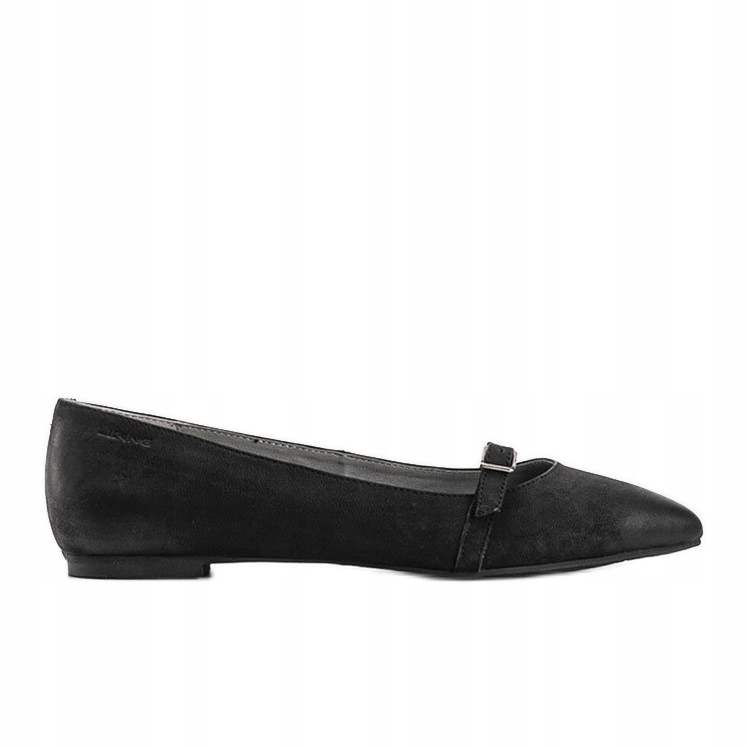 

Czarne Skóra ekologiczna Buty Baleriny r.39