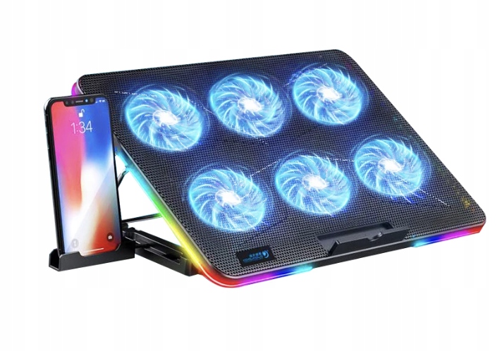 PODSTAWKA PODKŁADKA CHŁODZĄCA POD LAPTOPA RGB Kod producenta 6944904076263