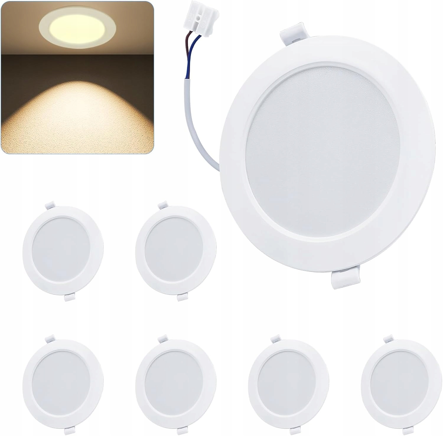 Zapuštěné Led stropní Kulaté Stropní Svítidlo 4000K 4W 10 Ks