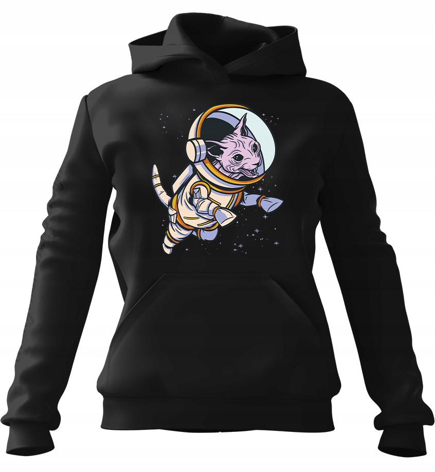 Dámská Mikina Sphynx s kapucí Astronaut černá M