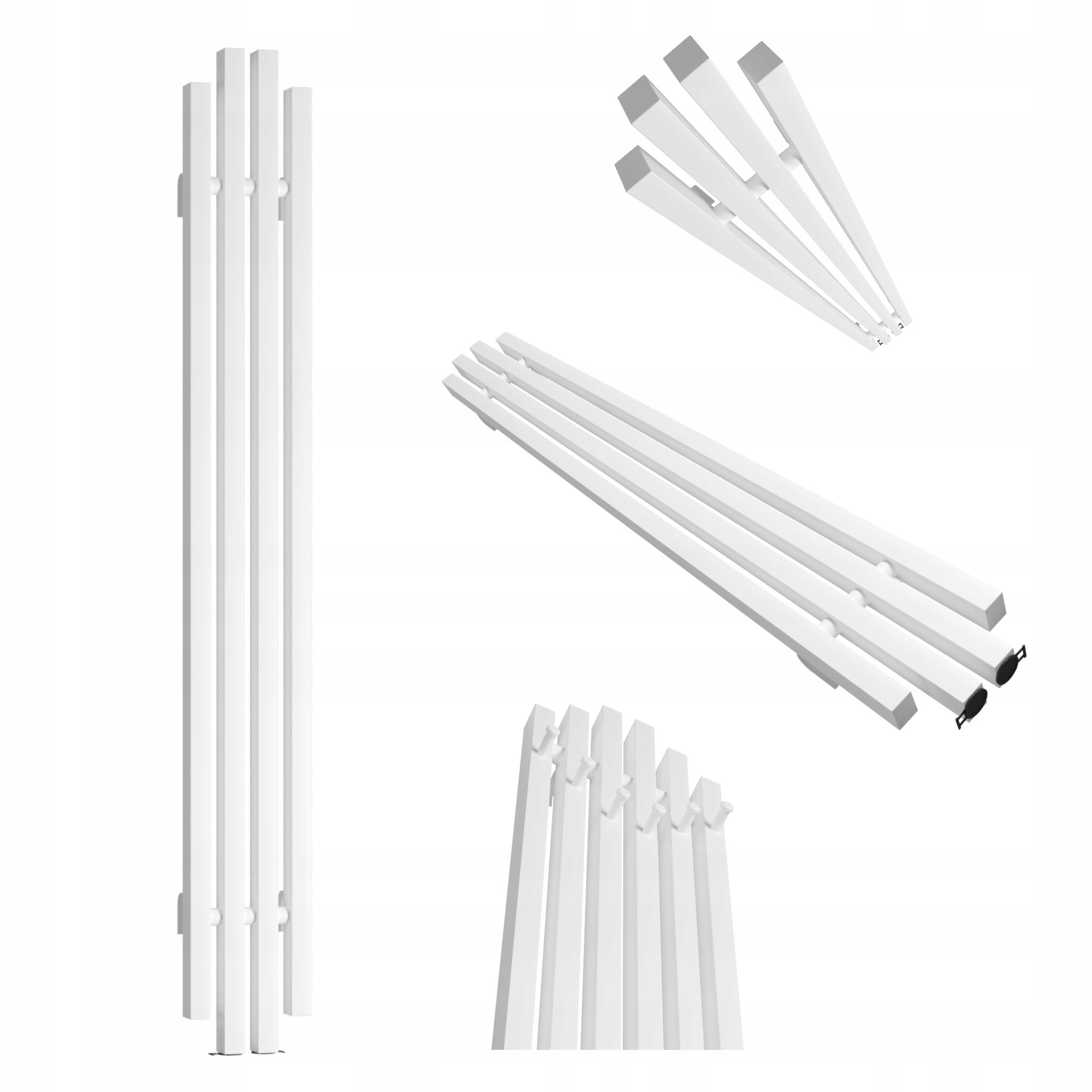 Dekorativní radiátor Bigben 140x18 bílý matný hladký