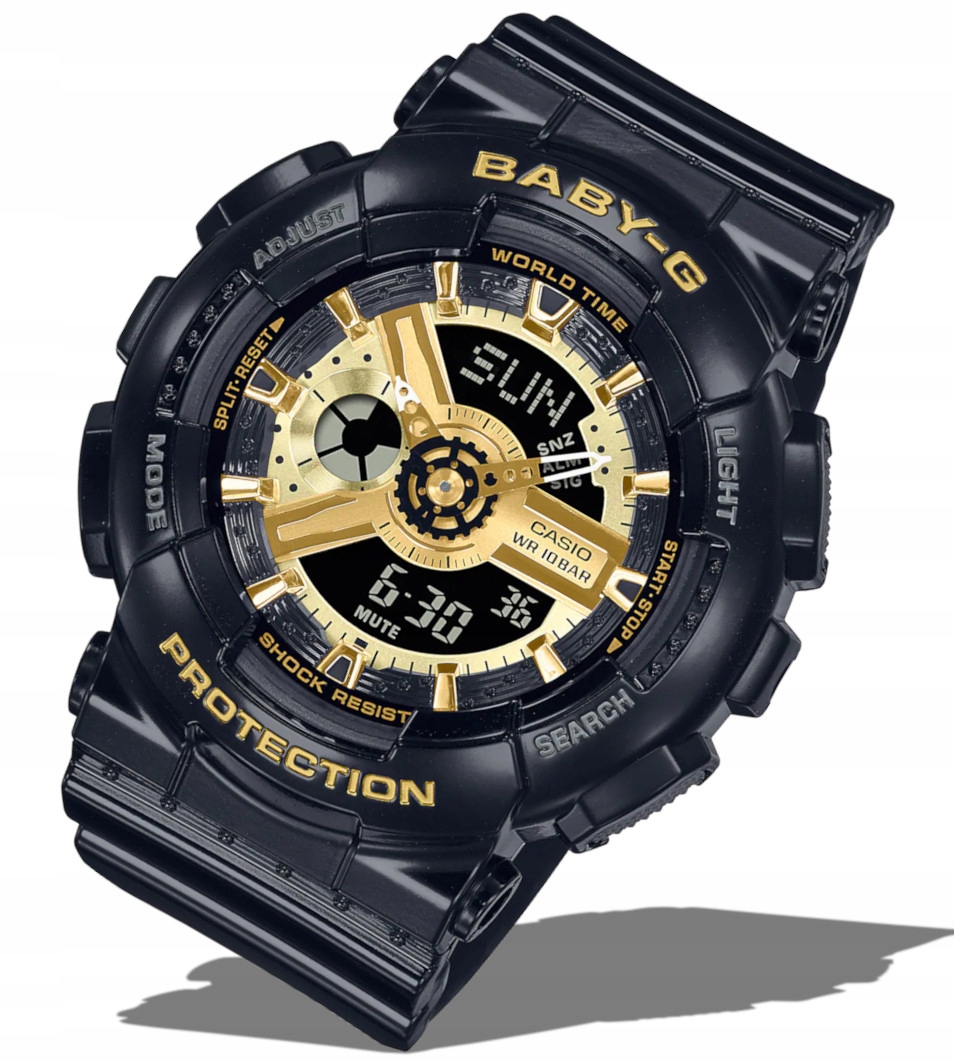 Černé sportovní dámské hodinky Casio Baby-G BA-110X +Box Gravírování bonus